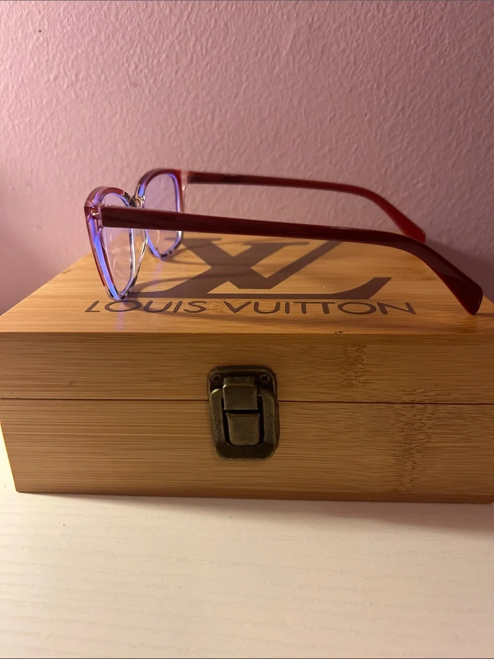 Burgundy and Tortoiseshell Cat-Eye Glasses